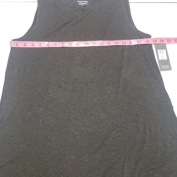 Eileen Fisher size medium black tank top. NWT hem is high low - Picture 7 of 10